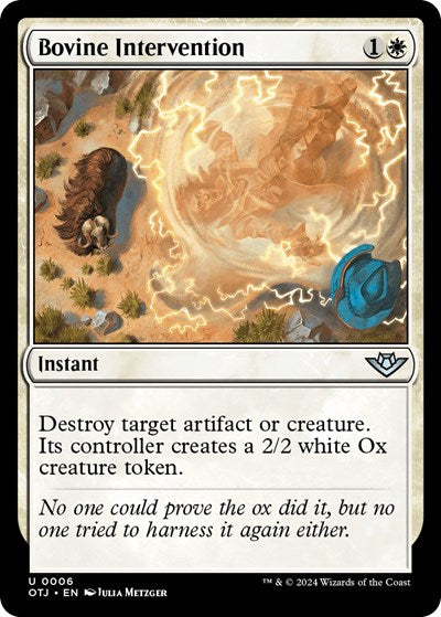 Bovine Intervention (Outlaws of Thunder Junction) Light Play Foil