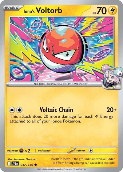 Iono's Voltorb (SV09: Journey Together) Near Mint Reverse Holofoil
