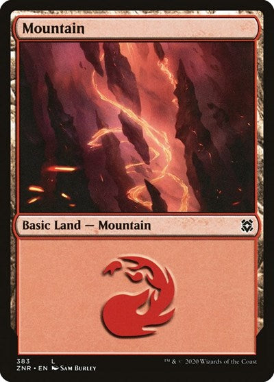 Mountain (383) (Zendikar Rising) Near Mint Foil