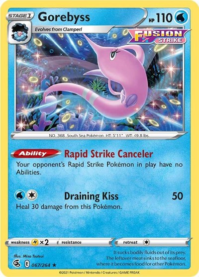 Gorebyss (SWSH08: Fusion Strike) Near Mint Reverse Holofoil