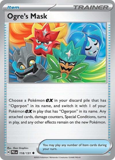 Ogre's Mask (SV: Prismatic Evolutions) Near Mint Reverse Holofoil