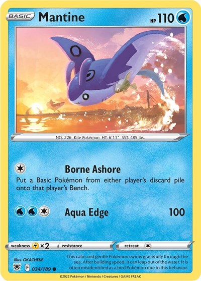 Mantine (SWSH10: Astral Radiance) Near Mint Reverse Holofoil