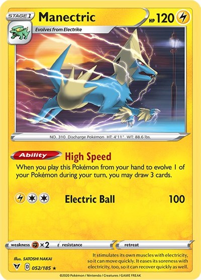 Manectric (SWSH04: Vivid Voltage) Near Mint Reverse Holofoil