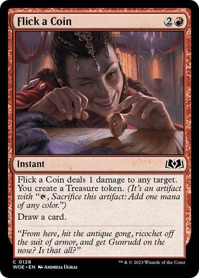 Flick a Coin (Wilds of Eldraine) Light Play Foil