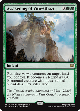 Awakening of Vitu-Ghazi (War of the Spark) Light Play Foil