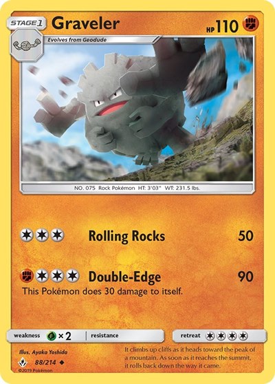 Graveler (SM - Unbroken Bonds) Near Mint Reverse Holofoil