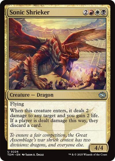 Sonic Shrieker (Tarkir: Dragonstorm) Near Mint Foil