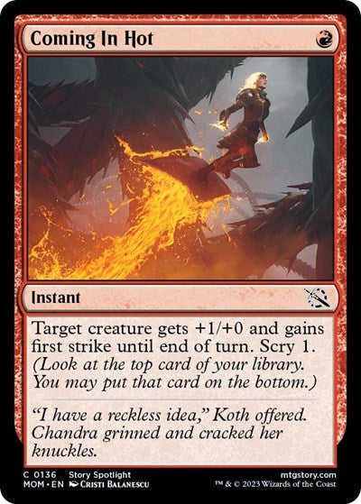 Coming In Hot (March of the Machine) Light Play Foil
