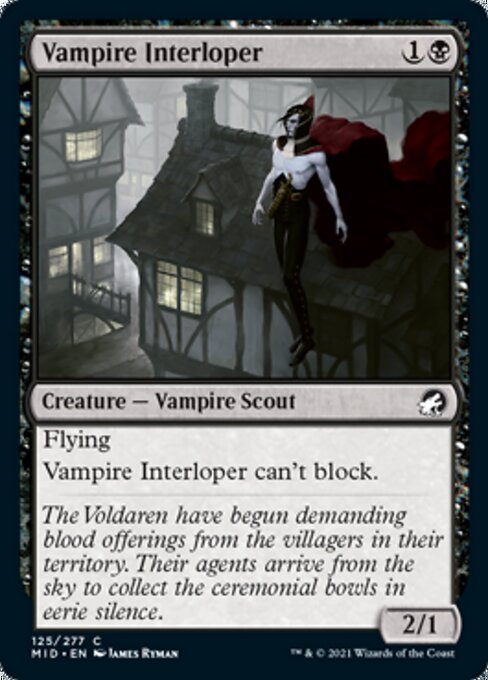 Vampire Interloper (Innistrad: Midnight Hunt) Light Play Foil
