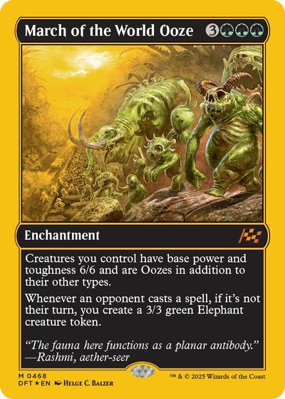 March of the World Ooze (First-Place Foil) (Aetherdrift) Near Mint Foil