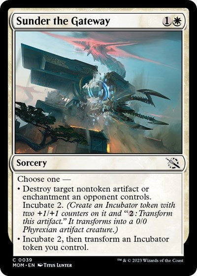 Sunder the Gateway (March of the Machine) Light Play Foil