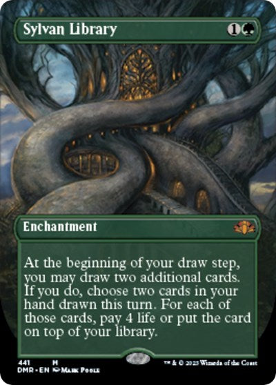 Sylvan Library (Borderless) (Dominaria Remastered) Near Mint Foil