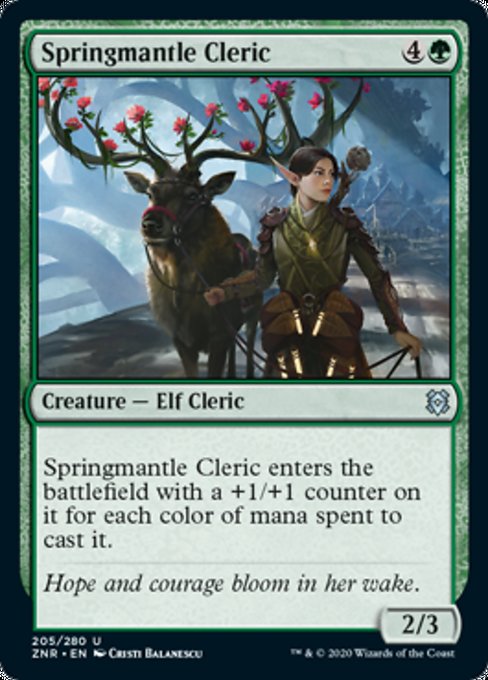 Springmantle Cleric (Zendikar Rising) Light Play Foil