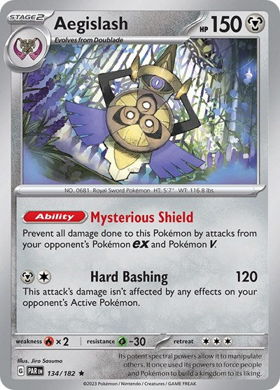 Aegislash - 134 (Scarlet and Violet: Paradox Rift) Near Mint Reverse Holofoil