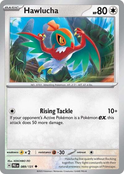 Hawlucha (SV: Prismatic Evolutions) Near Mint Reverse Holofoil