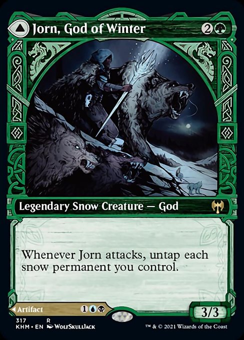 Jorn, God of Winter / Kaldring, the Rimestaff (Showcase) (Kaldheim) Near Mint