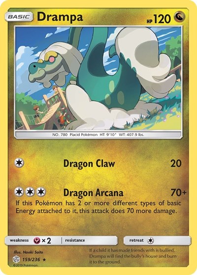 Drampa (SM - Cosmic Eclipse) Near Mint Reverse Holofoil