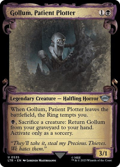 Gollum, Patient Plotter (Showcase Scrolls) (Universes Beyond: The Lord of the Rings: Tales of Middle-earth) Light Play