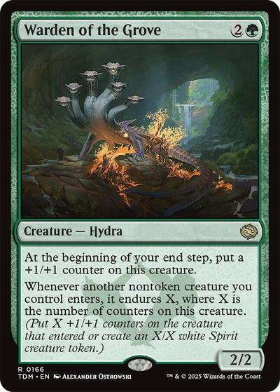 Warden of the Grove (Tarkir: Dragonstorm) Light Play Foil