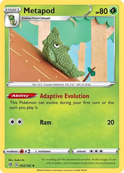 Metapod (SWSH02: Rebel Clash) Near Mint Reverse Holofoil
