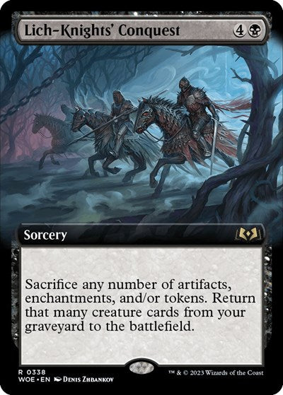 Lich-Knights' Conquest (Extended Art) (Wilds of Eldraine) Near Mint
