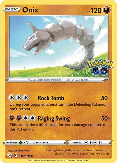 Onix (Pokemon GO) Near Mint