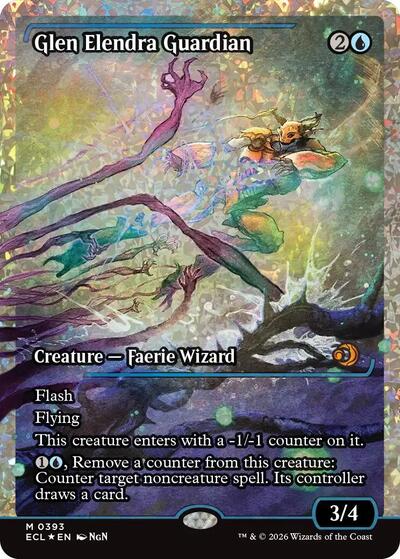 Glen Elendra Guardian (0393) (Showcase) (Fracture Foil) (Lorwyn Eclipsed) Near Mint Foil
