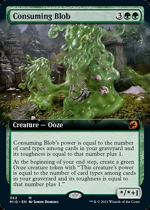 Consuming Blob (Extended Art) (Innistrad: Midnight Hunt) Light Play