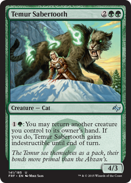 Temur Sabertooth (Fate Reforged) Light Play