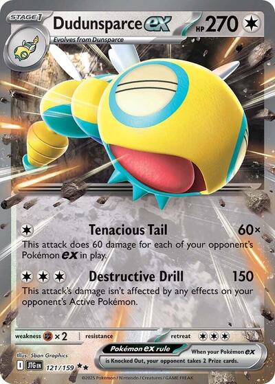 Dudunsparce ex - 121 (SV09: Journey Together) Near Mint Holofoil