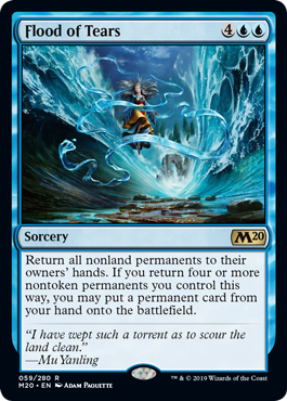 Flood of Tears (Magic 2020 Core Set) Light Play