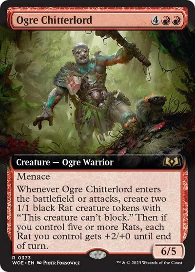 Ogre Chitterlord (Extended Art) (Wilds of Eldraine) Light Play