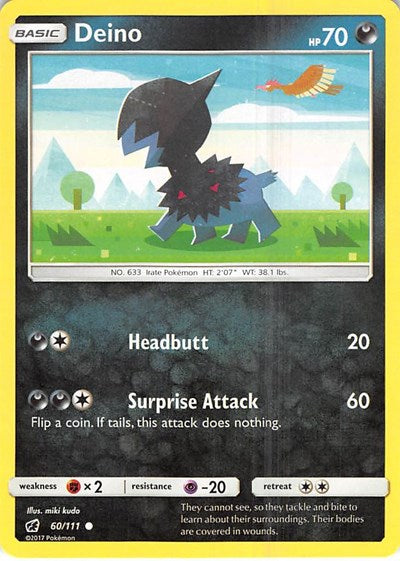 Deino (SM - Crimson Invasion) Near Mint Reverse Holofoil