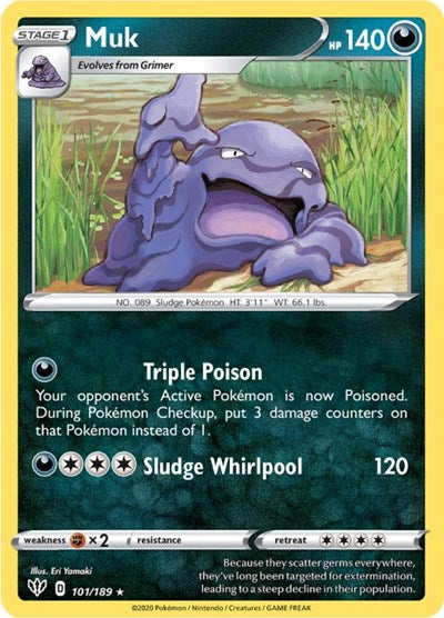 Muk (SWSH03: Darkness Ablaze) Near Mint Reverse Holofoil