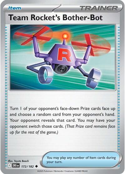 Team Rocket's Bother-Bot (SV10: Destined Rivals) Near Mint Reverse Holofoil