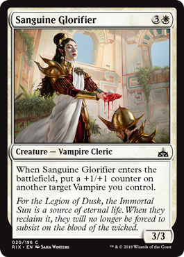 Sanguine Glorifier (Rivals of Ixalan) Light Play Foil