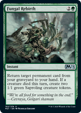 Fungal Rebirth (Magic 2021 Core Set) Light Play