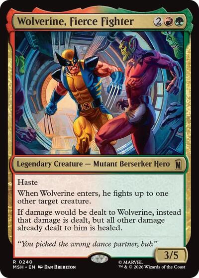 Wolverine, Fierce Fighter (Marvel Super Heroes) Near Mint Foil
