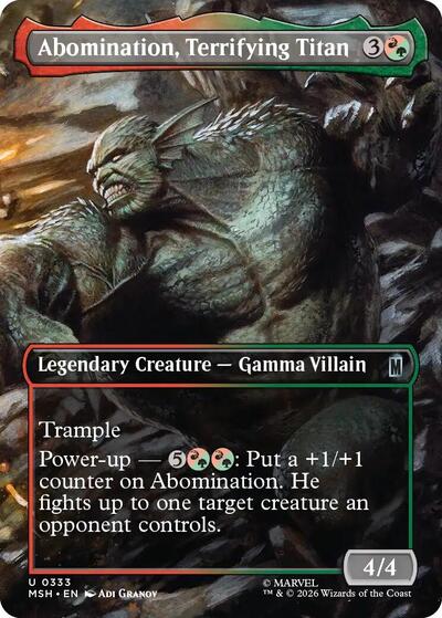 Abomination, Terrifying Titan (Borderless) (Marvel Super Heroes) Near Mint Foil