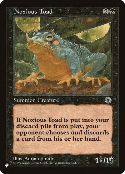 Noxious Toad (The List) Light Play