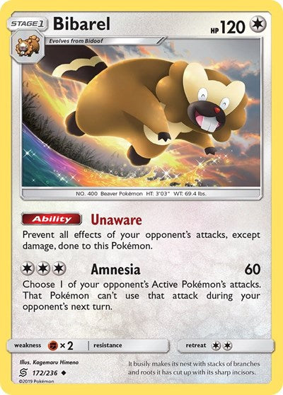 Bibarel (SM - Unified Minds) Near Mint Reverse Holofoil