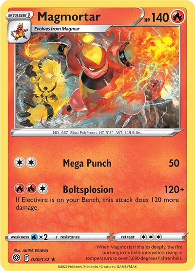 Magmortar (SWSH09: Brilliant Stars) Near Mint