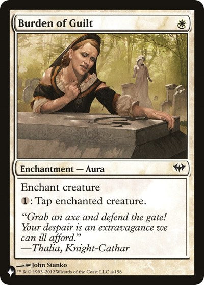 Burden of Guilt (The List) Light Play