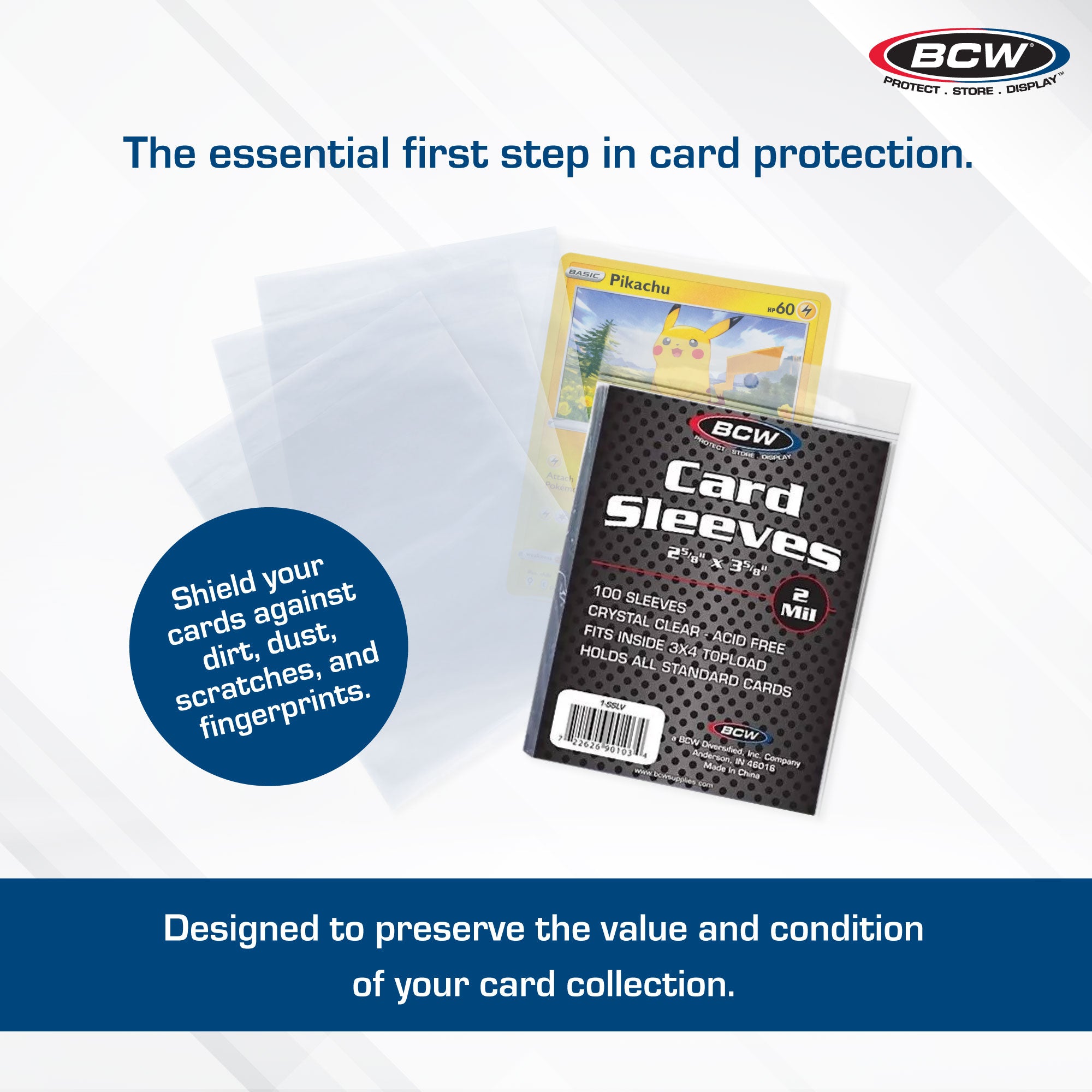 BCW Standard Card Sleeves - 1000 Pack