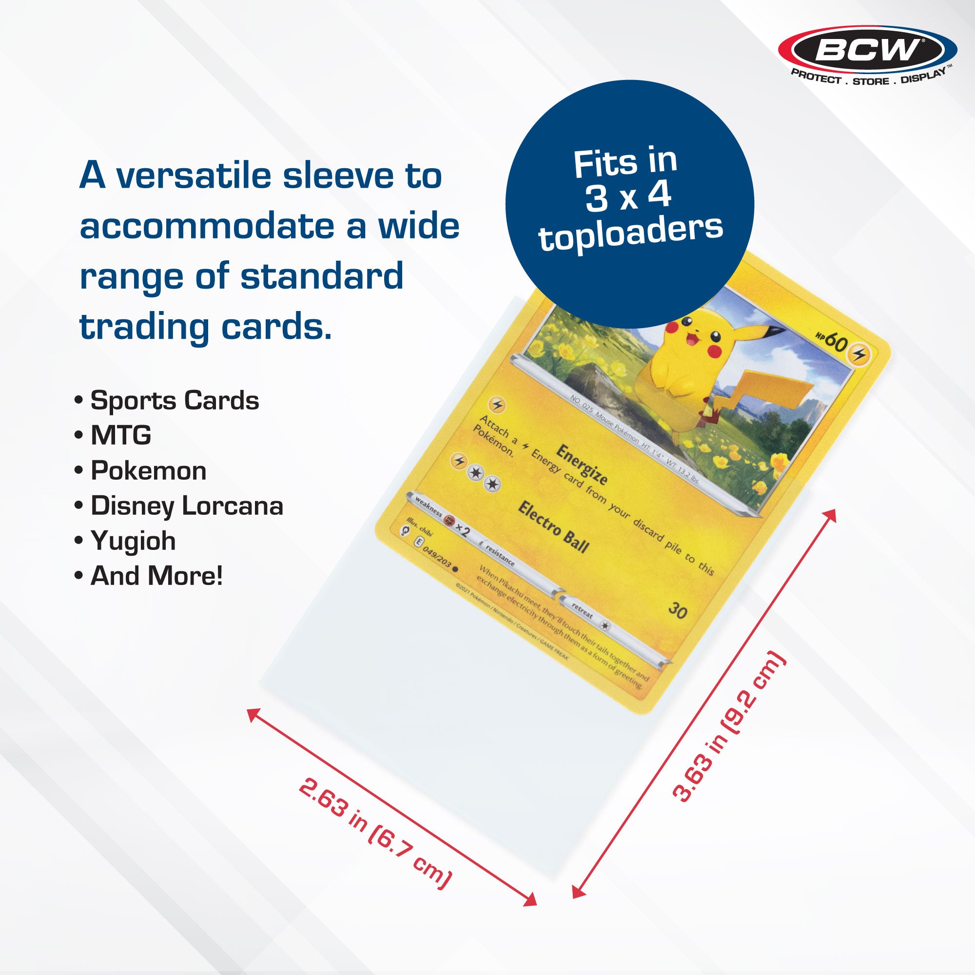 BCW Standard Card Sleeves - 500 Pack