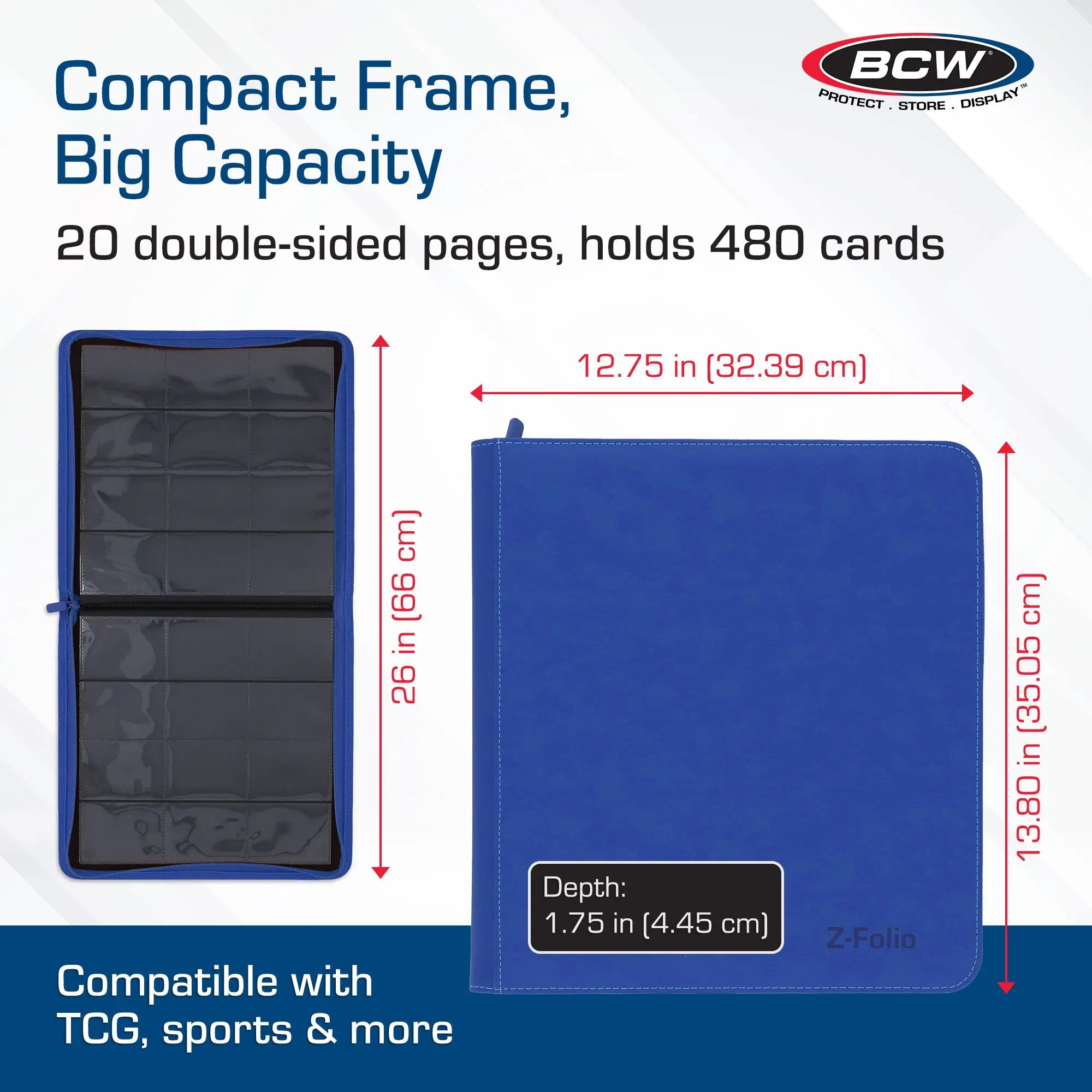 Z-Folio 12-Pocket LX Album - Blue - K&N Gaming LLC
