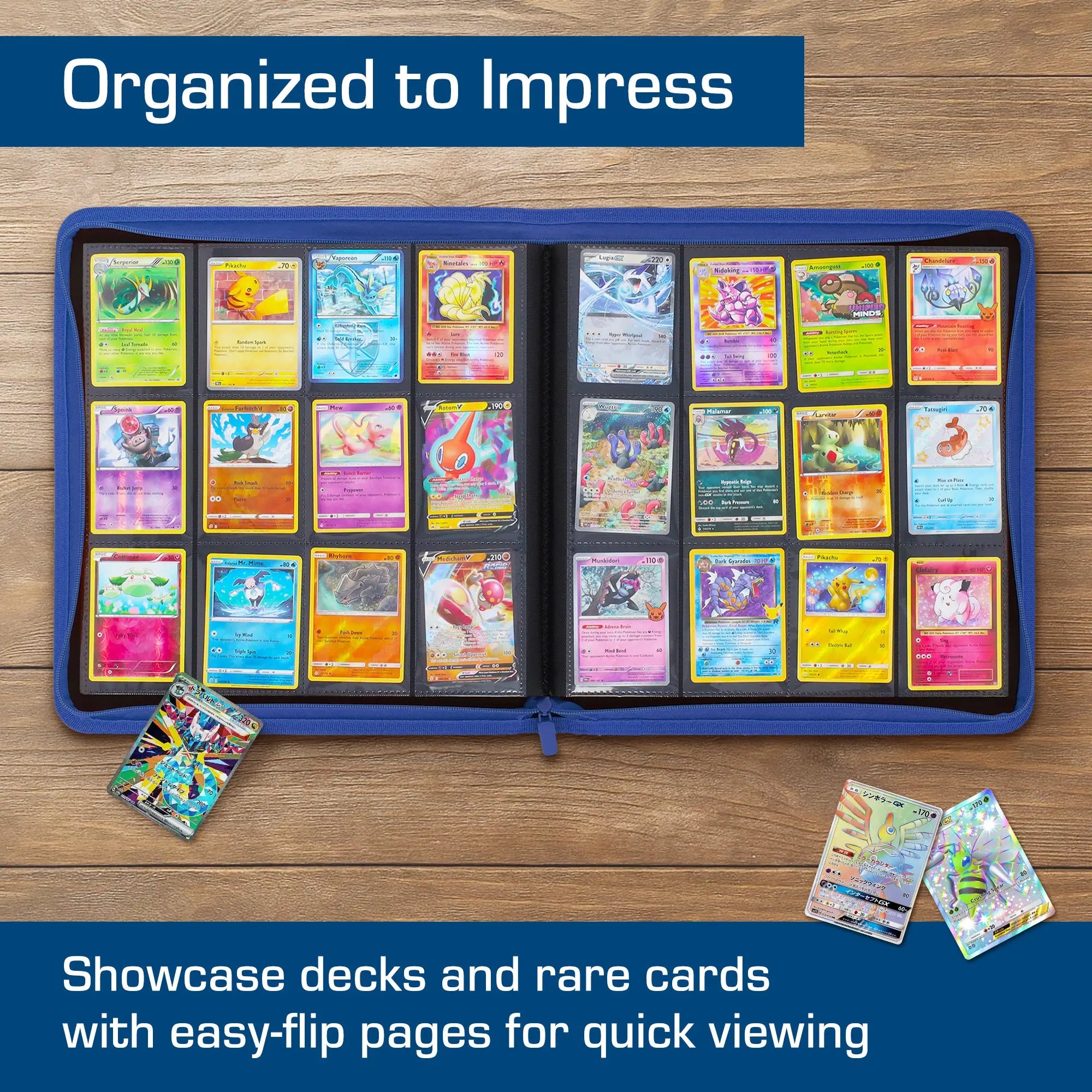 Z-Folio 12-Pocket LX Album - Blue - K&N Gaming LLC