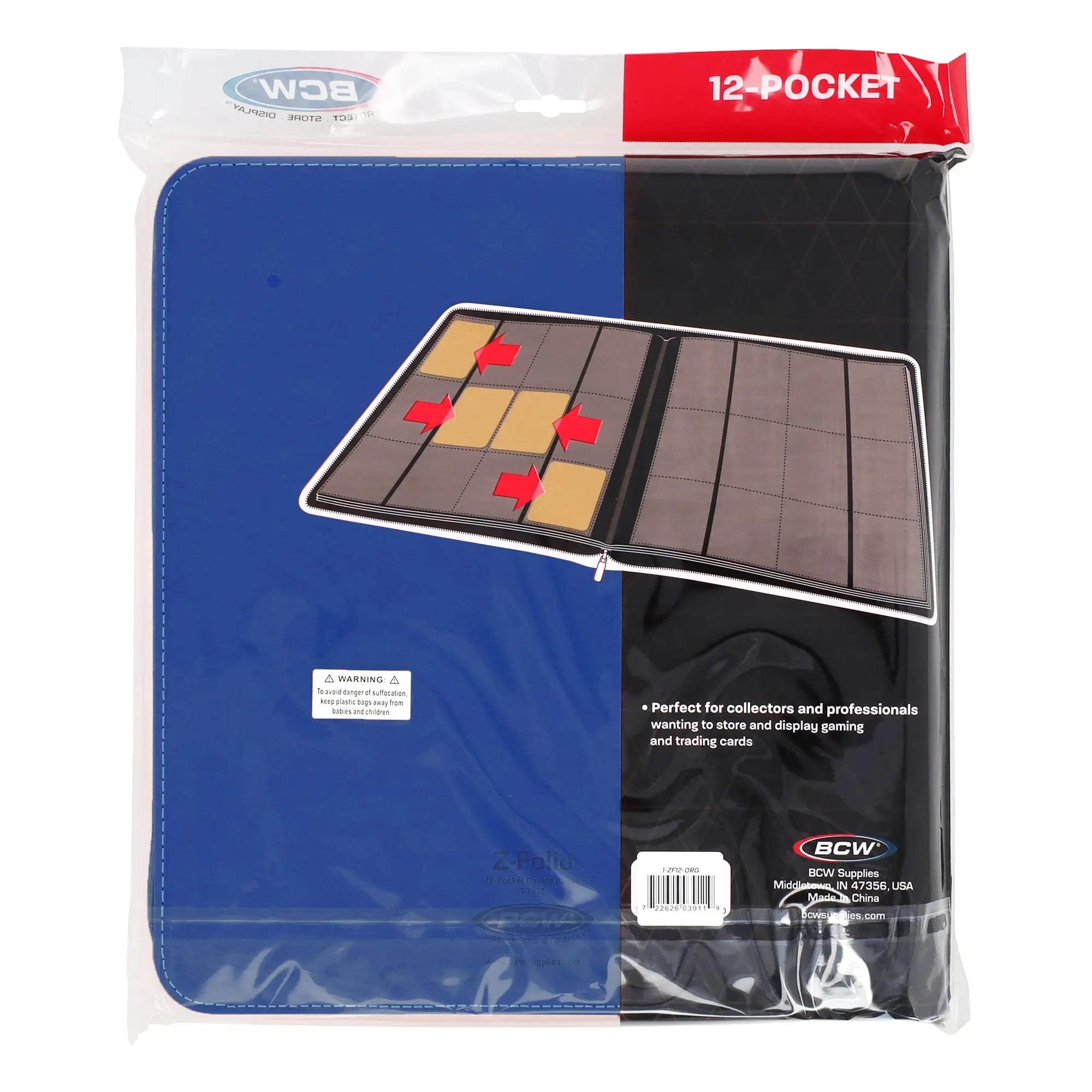 Z-Folio 12-Pocket LX Album - Blue - K&N Gaming LLC
