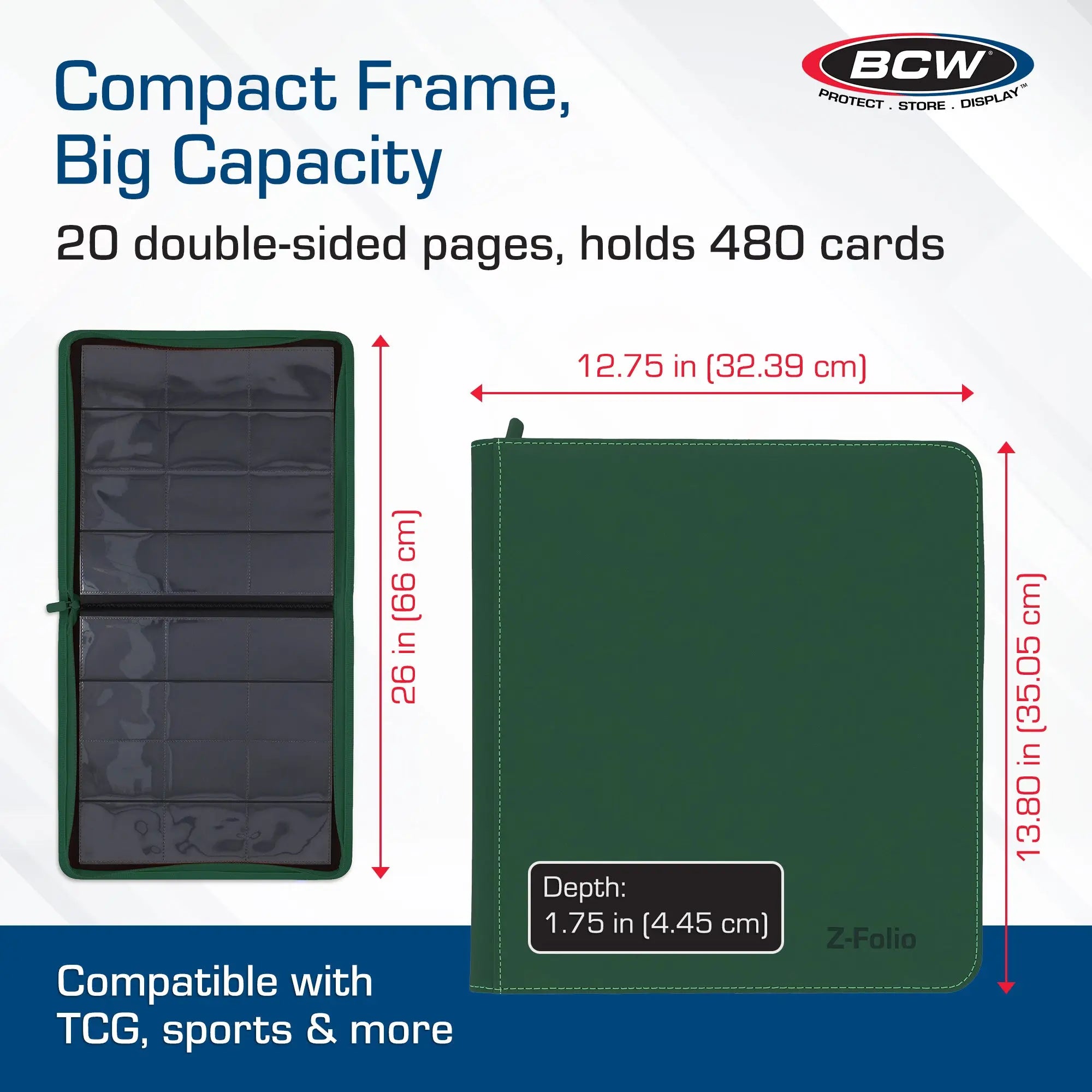 Z-Folio 12-Pocket LX Album - Green - K&N Gaming LLC