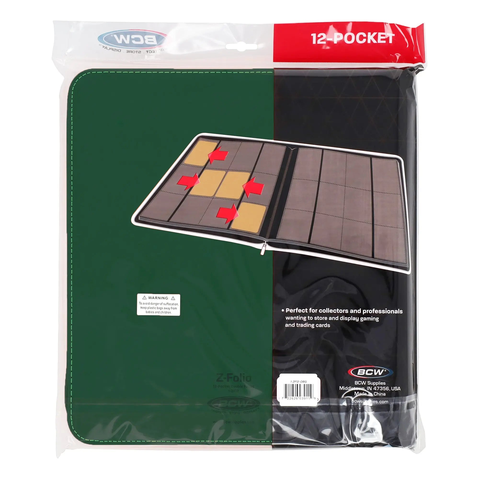Z-Folio 12-Pocket LX Album - Green - K&N Gaming LLC